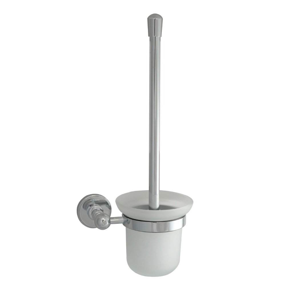 JTP Grosvenor Cross Chrome Toilet Brush & Holder Cut Out